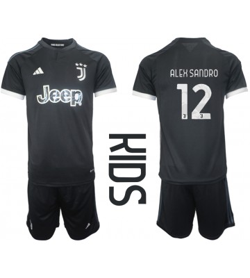 Juventus Alex Sandro #12 Koszulka Trzecich Dziecięca 2023-24 Krótki Rękaw (+ Krótkie spodenki)